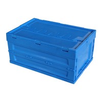 4628拦腰折叠斜插箱物流箱周转箱塑料箱卡板箱折叠箱eu箱