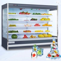 寒雪制冷 台州冷库 展风幕柜 水果蔬菜保鲜柜 商用冷藏展示柜 风冷喷雾火锅串串柜